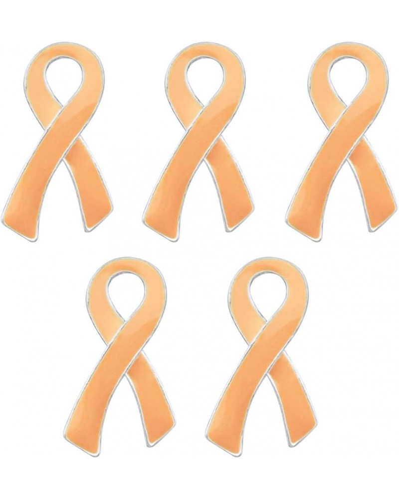 Peach Ribbon Awareness Pins – Large Peach Ribbon Pins for Endometrial Cancer, Uterine Cancer, Awareness, Fundraising & Gift G...