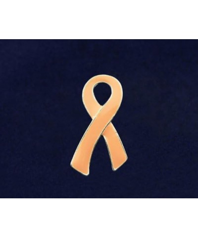 Peach Ribbon Awareness Pins – Large Peach Ribbon Pins for Endometrial Cancer, Uterine Cancer, Awareness, Fundraising & Gift G...