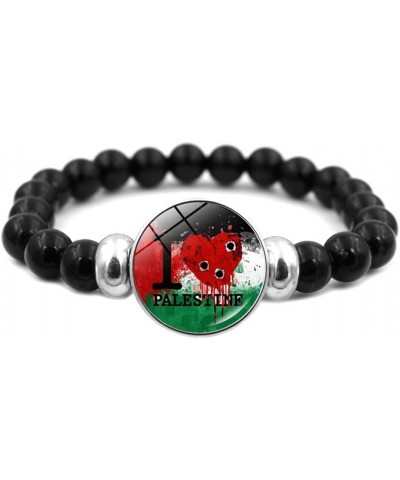 Palestine Flag Bracelet,Adjustable Bracelet Wristband Palestinian Flag Jewelry for Women Men,Adjustable Palestinian Flag Wris...