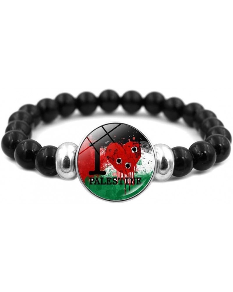 Palestine Flag Bracelet,Adjustable Bracelet Wristband Palestinian Flag Jewelry for Women Men,Adjustable Palestinian Flag Wris...