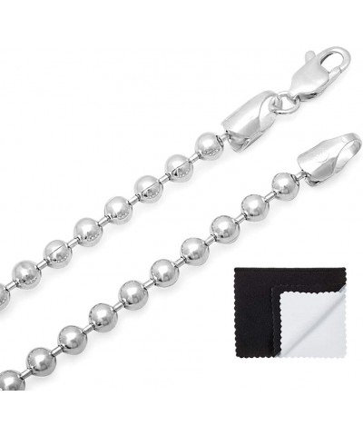 1mm-5mm Solid .925 Sterling Silver Ball Military Chain Necklace or Bracelet 20.0 Inches 20 inches (Necklace) $30.60 Necklaces