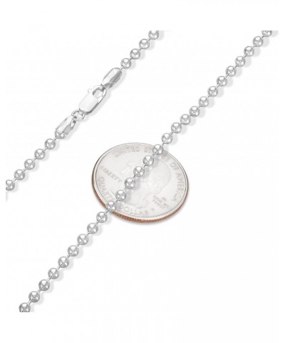 1mm-5mm Solid .925 Sterling Silver Ball Military Chain Necklace or Bracelet 20.0 Inches 20 inches (Necklace) $30.60 Necklaces