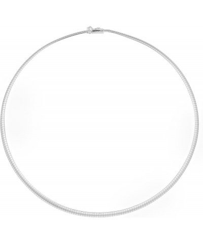 Sterling Silver 4 mm Omega Chain Necklace (16, 18, 20, 22, 24 or 30 inch) 16.0 Inches $39.60 Necklaces