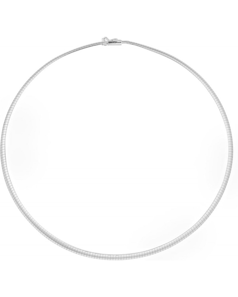 Sterling Silver 4 mm Omega Chain Necklace (16, 18, 20, 22, 24 or 30 inch) 16.0 Inches $39.60 Necklaces