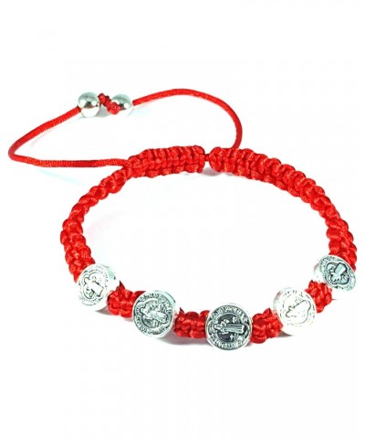 Saint Benedict Multi Charm Red Bracelet Protection Prosperity Good Luck Pulsera Roja De San Benito Para Buena Suerte Protecci...