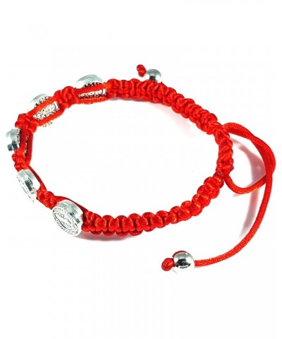 Saint Benedict Multi Charm Red Bracelet Protection Prosperity Good Luck Pulsera Roja De San Benito Para Buena Suerte Protecci...