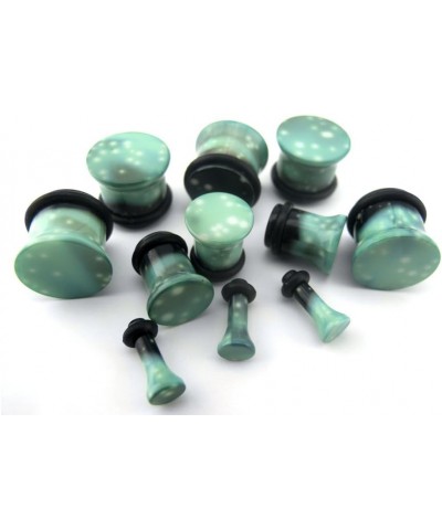 Pair 6 Gauge (6G - 4mm) Green Cosmo Plugs - Single Flared $9.29 Body Jewelry