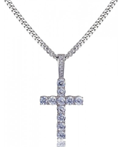 Gold Cross Pendant Necklace for Women Mens Diasmond Iced out Cross Chain 18K Gold Plated Cubic Zirconia Religious Jewelry Sil...