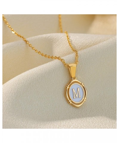 Gold Initial Necklaces for Women, 18k Gold Plated Dainty Initial Necklace Personalized Gold Choker Charm Letter Pendant Neckl...