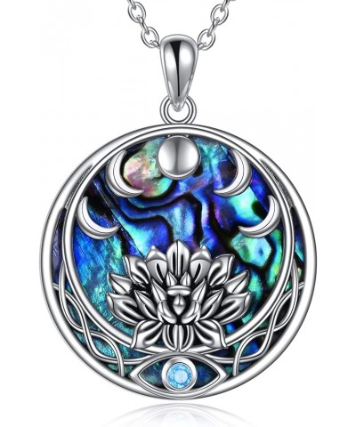 Guitar Lotus Flower/Evil Eye Necklace Sterling Silver Guitar Pick Pendant Music Jewelry Christmas Gifts for Women Lotus $10.7...