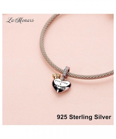 Happy Birthday with Love Charm for 925 Sterling Silver for Women's Bracelets & Necklaces Dangle Pendant for Christmas Day Val...