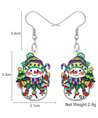 Acrylic Christmas Snowman Earrings Dangle Gingerbread Jewelry Hypoallergenic for Women Teen Girls Friends Gifts Charms Christ...