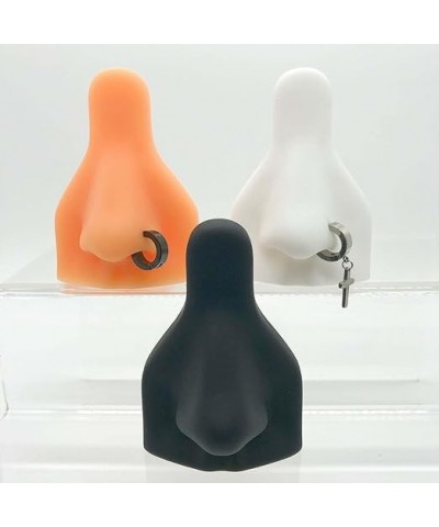 Silicone Nose Model Piercing Practice Parts for Jewelry Display,Show,with Copper Bracket,Soft Silicone Flexible Model Body Pa...