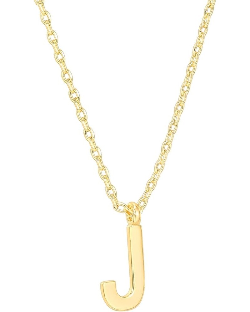 14K Gold Plated Initial Necklace | Letter Necklaces for Women Yellow Gold J $10.59 Necklaces