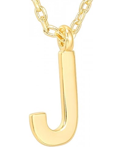 14K Gold Plated Initial Necklace | Letter Necklaces for Women Yellow Gold J $10.59 Necklaces