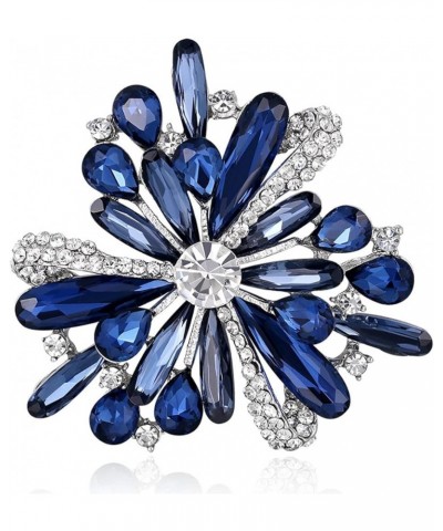 Women's Brooch Pins Fashion Created Crystal Brooches for Wedding Party Christmas Gift Flower-Blue $9.97 Brooches & Pins