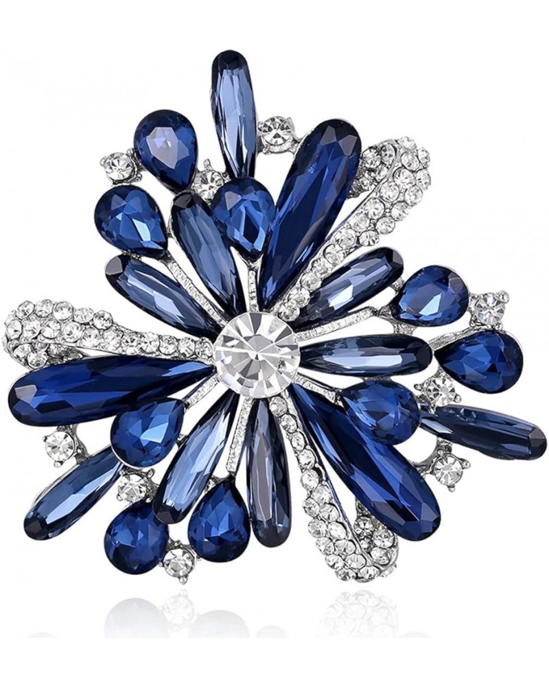 Women's Brooch Pins Fashion Created Crystal Brooches for Wedding Party Christmas Gift Flower-Blue $9.97 Brooches & Pins