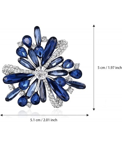 Women's Brooch Pins Fashion Created Crystal Brooches for Wedding Party Christmas Gift Flower-Blue $9.97 Brooches & Pins