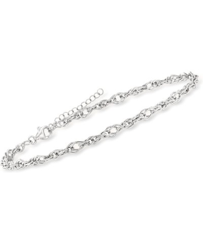 Three Anklets Set Sterling Silver 9.0 Inches $51.70 Anklets