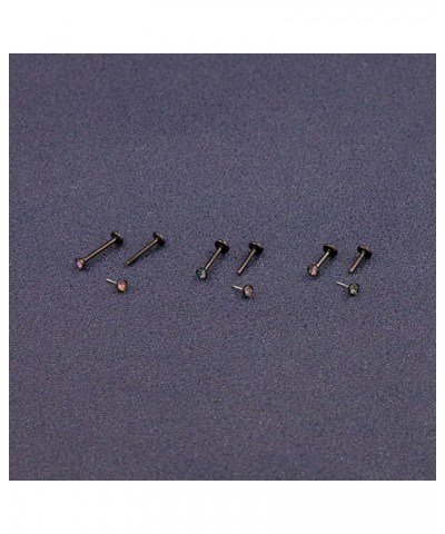 16G Threadless Lip Ring 316L Surgical Steel 6mm 8mm 10mm Labret Jewelry for Tragus, Conch, Helix, Earlobe - Push in Nose Stud...