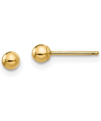 14K White Gold 8mm Ball Stud Earrings 14K Yellow Gold - 3mm - 0.12 inch $45.13 Earrings