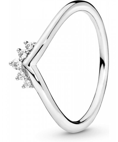 Jewelry Tiara Wishbone Cubic Zirconia Ring in Sterling Silver, Size 4.5 $25.65 Rings