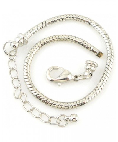 10pcs White Silver Plated Lobster European Style Snake Chain Bracelet fit Charm Beads 6.3 21 CM 10pcs $11.54 Bracelets