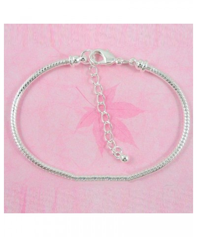 10pcs White Silver Plated Lobster European Style Snake Chain Bracelet fit Charm Beads 6.3 21 CM 10pcs $11.54 Bracelets