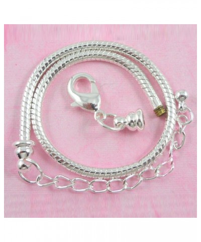 10pcs White Silver Plated Lobster European Style Snake Chain Bracelet fit Charm Beads 6.3 21 CM 10pcs $11.54 Bracelets