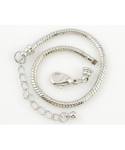 10pcs White Silver Plated Lobster European Style Snake Chain Bracelet fit Charm Beads 6.3 21 CM 10pcs $11.54 Bracelets