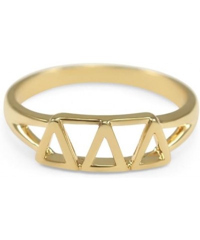 Delta Delta Delta 14k Gold Plated Sorority Ring with Greek Letters $19.38 Rings