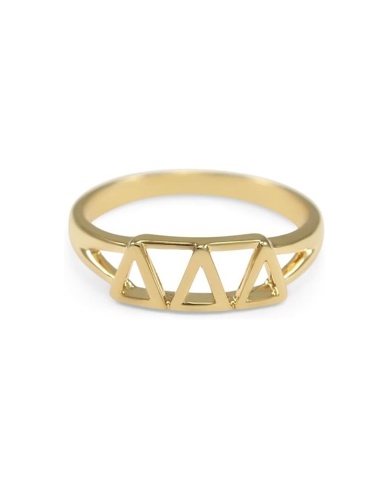 Delta Delta Delta 14k Gold Plated Sorority Ring with Greek Letters $19.38 Rings