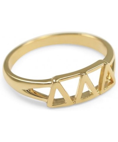 Delta Delta Delta 14k Gold Plated Sorority Ring with Greek Letters $19.38 Rings