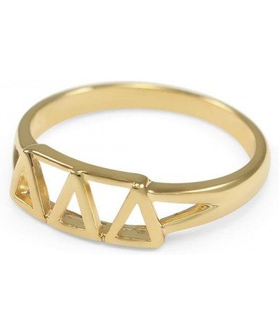 Delta Delta Delta 14k Gold Plated Sorority Ring with Greek Letters $19.38 Rings