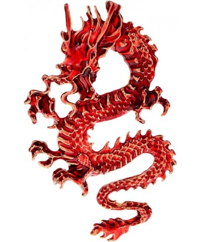 Enamel Flying Dragon Brooches For Women Eanmel Fly Dragon Animal Brooch Pin red $9.87 Brooches & Pins