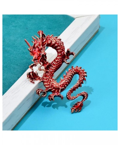 Enamel Flying Dragon Brooches For Women Eanmel Fly Dragon Animal Brooch Pin red $9.87 Brooches & Pins