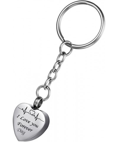 Heartbeat I Love You Forever Family Memorial Keepsake Cremation Jewelry for Ashes Urn Keychain Dog $10.38 Necklaces