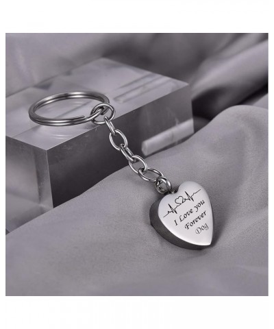 Heartbeat I Love You Forever Family Memorial Keepsake Cremation Jewelry for Ashes Urn Keychain Dog $10.38 Necklaces