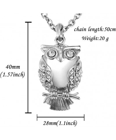 Classic Owl Stainless Steel Ashes Memorial Urn Necklaces Pendant Cremation Keepsake Jewelry with Funnel Filler Kit Son $15.61...