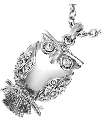 Classic Owl Stainless Steel Ashes Memorial Urn Necklaces Pendant Cremation Keepsake Jewelry with Funnel Filler Kit Son $15.61...