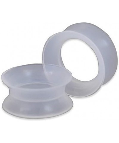 CLEAR Soft Silicone Tunnels Double Sided Flare (1 pair) (B//7/1/12) 5/8" (16mm) $8.40 Body Jewelry