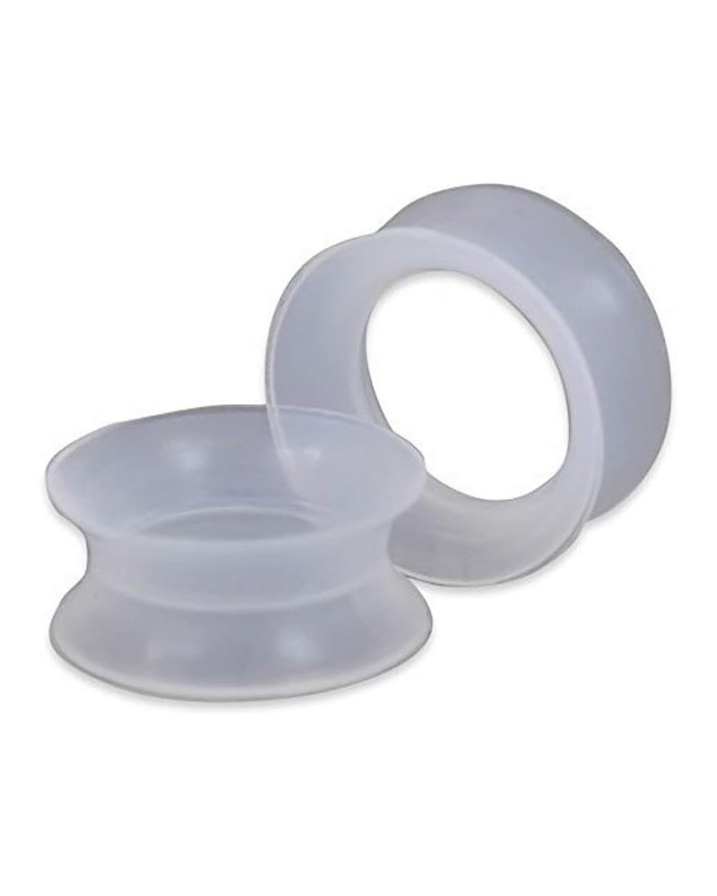 CLEAR Soft Silicone Tunnels Double Sided Flare (1 pair) (B//7/1/12) 5/8" (16mm) $8.40 Body Jewelry