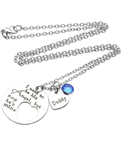 I Used to Be His/Her Angel Now He's/She's Mine Daddy/Mommy Crysal Memorial Necklace,in Memory of Loved One Daddy/Mommy I Used...