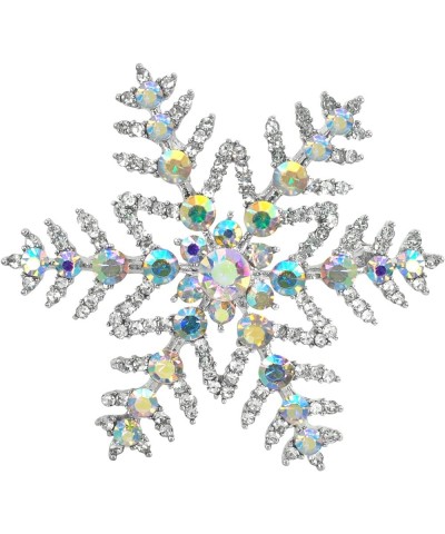 Crystal Winter Snowflake Brooch pins for Women AB Snowflake $10.00 Brooches & Pins