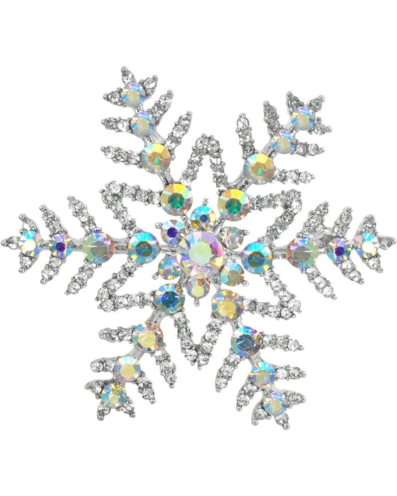 Crystal Winter Snowflake Brooch pins for Women AB Snowflake $10.00 Brooches & Pins