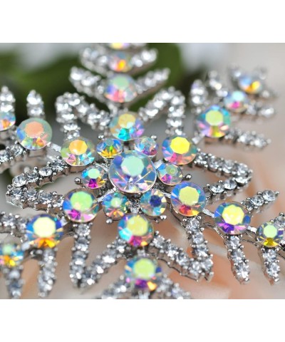 Crystal Winter Snowflake Brooch pins for Women AB Snowflake $10.00 Brooches & Pins