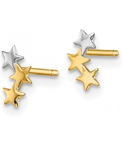 14K Yellow Gold 3 Star Earrings 14K Yellow Gold - 7mm - 0.28 inch $39.74 Earrings