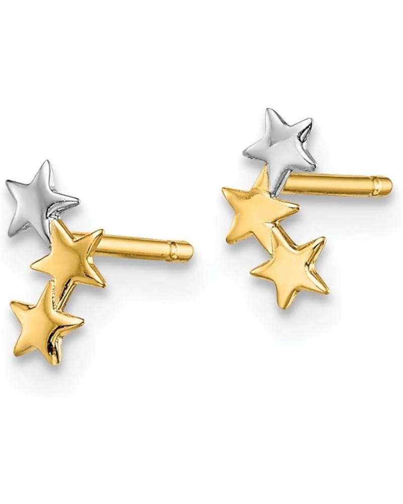 14K Yellow Gold 3 Star Earrings 14K Yellow Gold - 7mm - 0.28 inch $39.74 Earrings