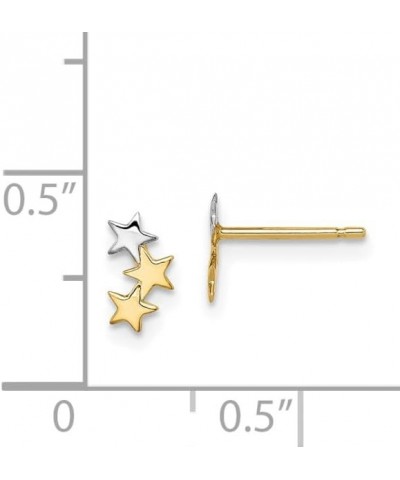 14K Yellow Gold 3 Star Earrings 14K Yellow Gold - 7mm - 0.28 inch $39.74 Earrings