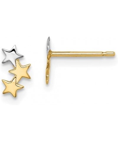 14K Yellow Gold 3 Star Earrings 14K Yellow Gold - 7mm - 0.28 inch $39.74 Earrings